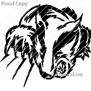 badger clipart claw