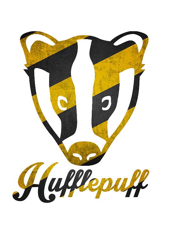 badger clipart hufflepuff scarf