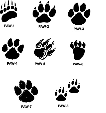 badger clipart paw print