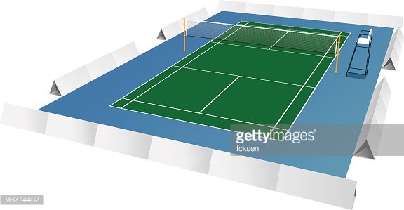 badminton clipart badminton court
