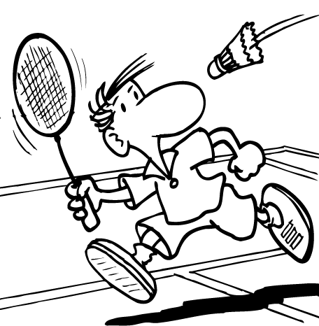 badminton clipart bermain