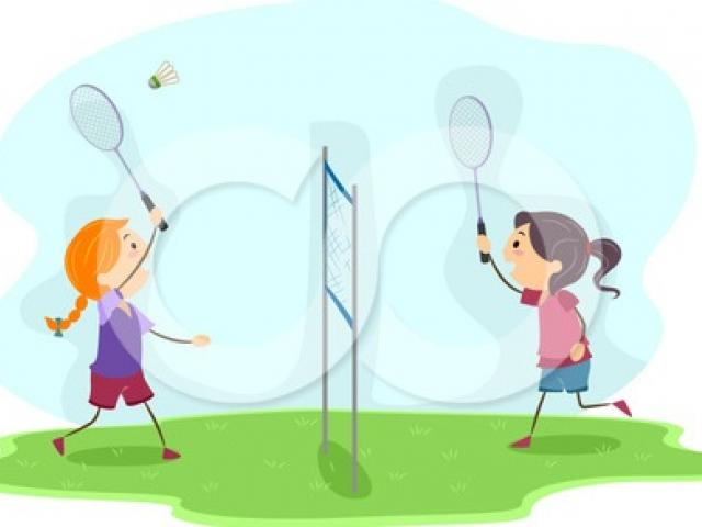 badminton clipart bermain