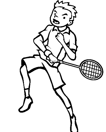 badminton clipart black and white