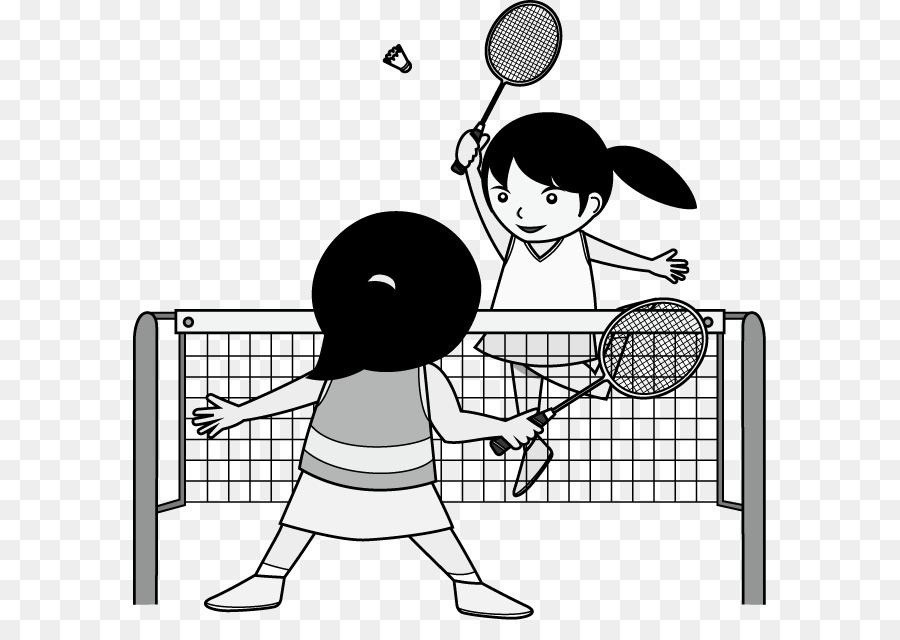  Badminton  clipart black and white Badminton  black and 