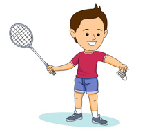 Badminton boy