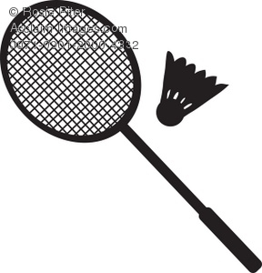 Badminton clipart clip art. Illustration of a racket