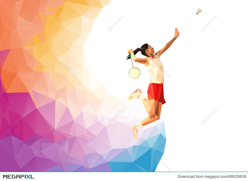 badminton clipart colorful