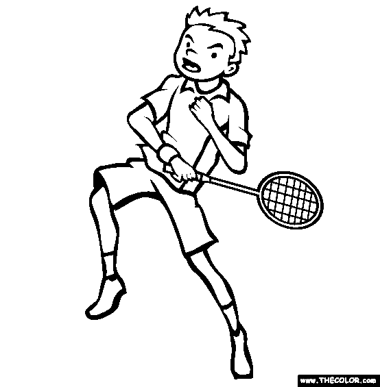 Drawing at getdrawings com. Badminton clipart colouring page