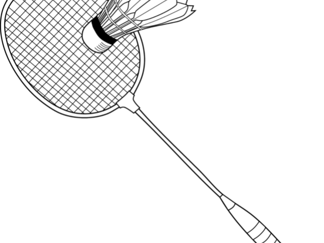 badminton clipart drawing