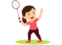 badminton clipart female