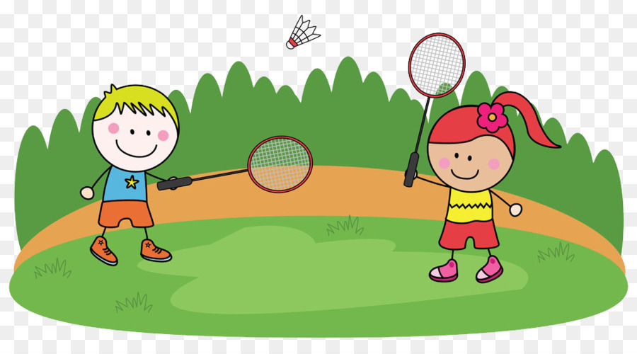 Badminton clipart illustration. Child play clip art