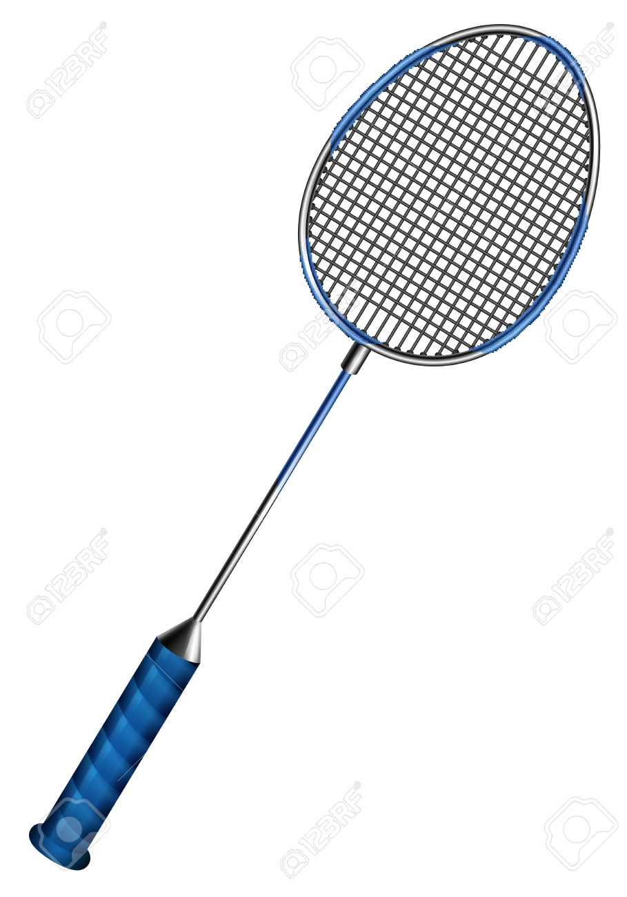 Racket . Badminton clipart illustration