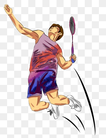badminton clipart lukisan