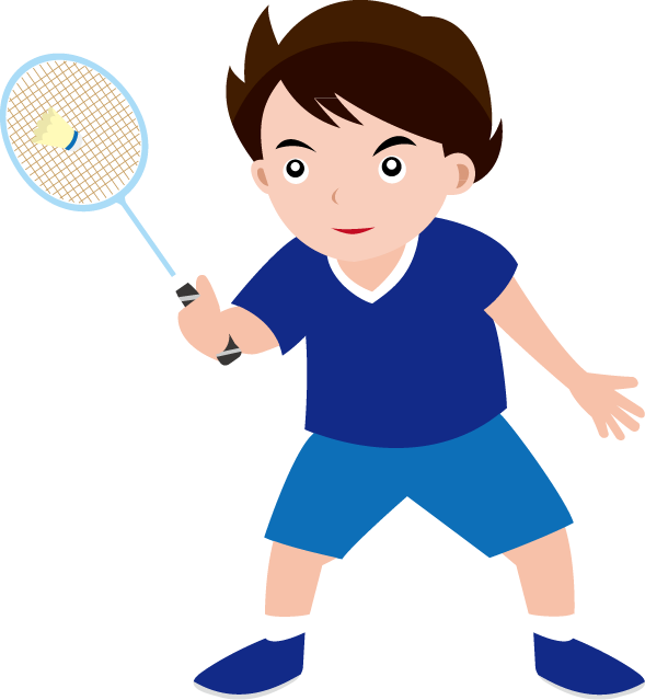 Female clipart badminton player. Station