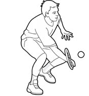 badminton clipart outline