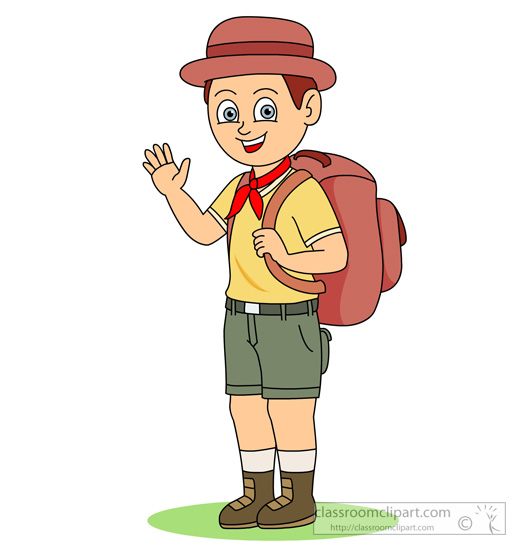 Boy with backpack . Bookbag clipart kid