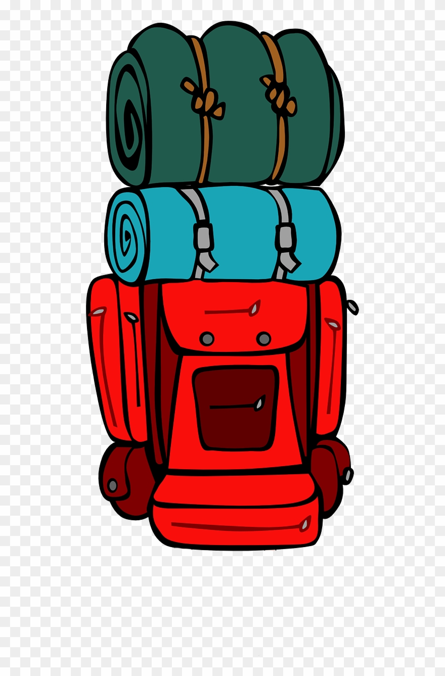 clipart backpack camp