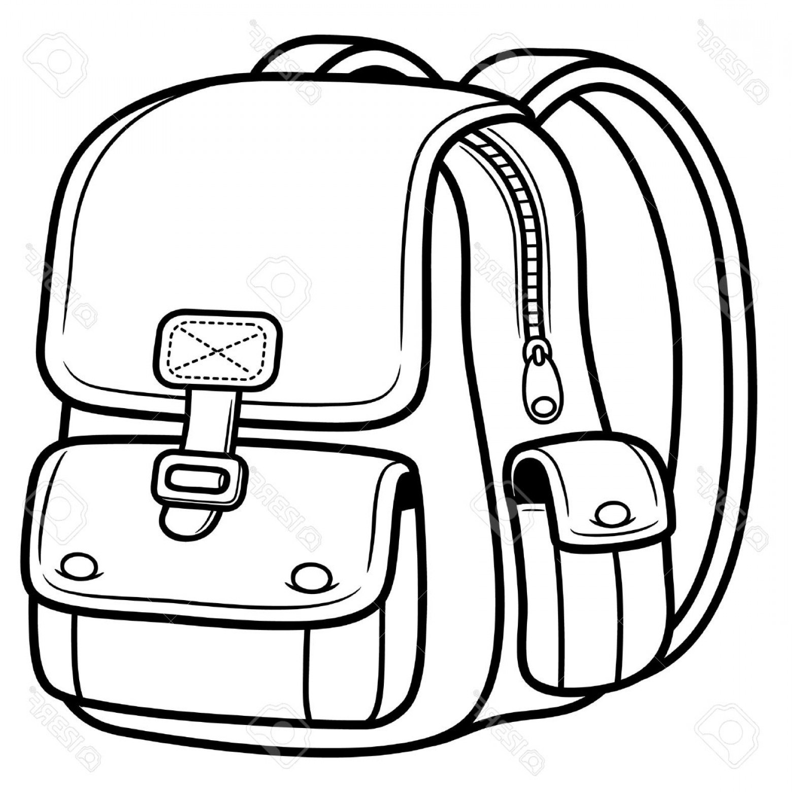 Backpack clipart line drawing. School bags at getdrawings