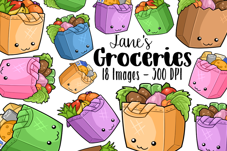 grocery clipart grocery bag