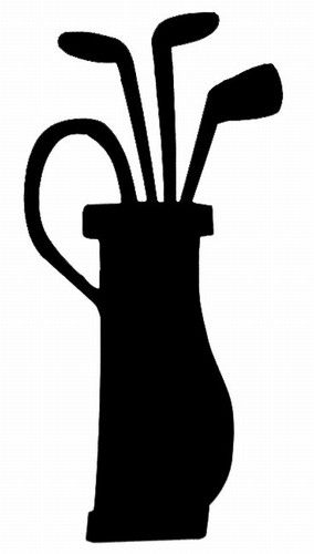Golf clipartfest crafts stationary. Bag clipart silhouette