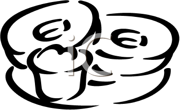 With cream cheese image. Bagel clipart black and white