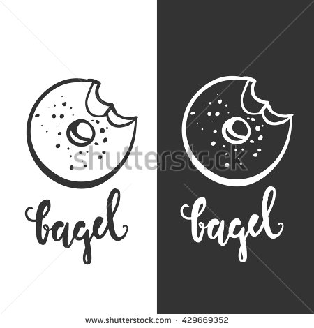 Bagel clipart black and white. Pinart cartoon fotosearch search