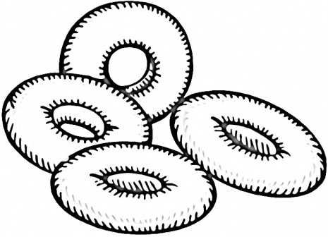 Bagel clipart christmas. Russian bagels coloring page