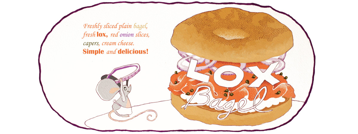 Bagel clipart lox. By nessa guillet they