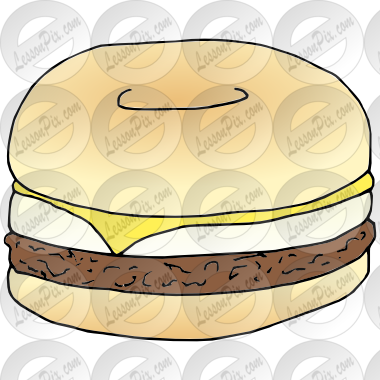 Breakfast picture for classroom. Bagel clipart yellow