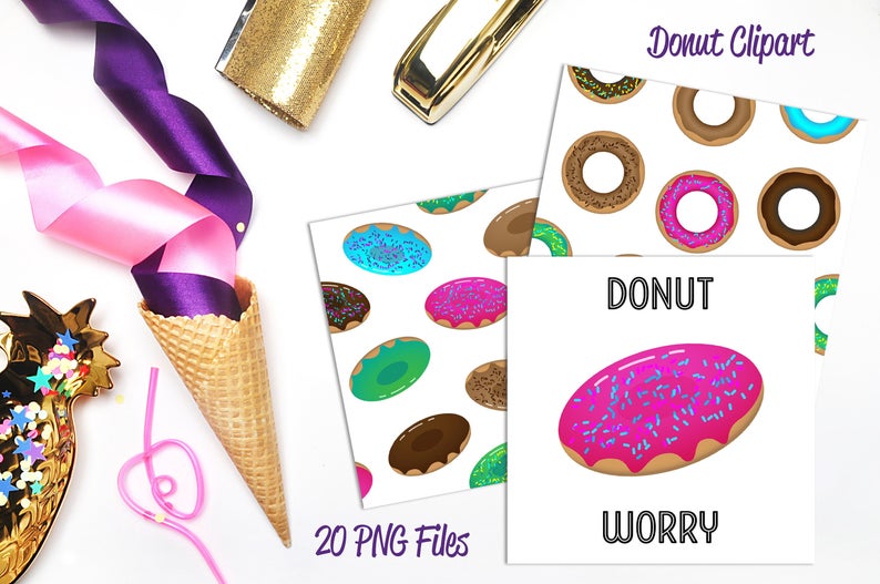 Baked goods clipart baked treat. Donuts clip art sweets