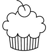 brownie clipart black and white
