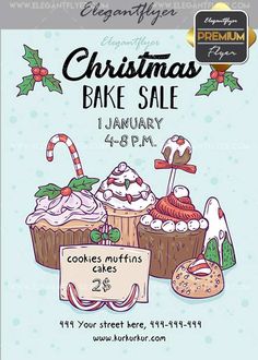 baked goods clipart flyer