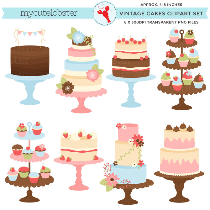 baked goods clipart vintage