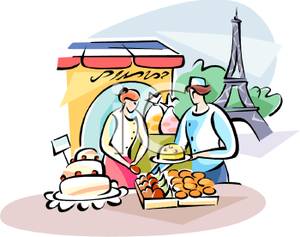 A colorful cartoon of. Baker clipart baker shop