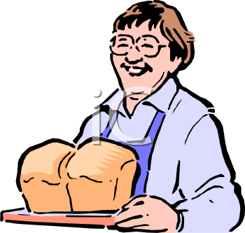 Clip art picture of. Baker clipart baking bread