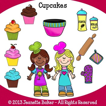 Clip art freebie by. Baker clipart cupcake baker