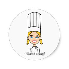 What s cooking sticker. Baker clipart face