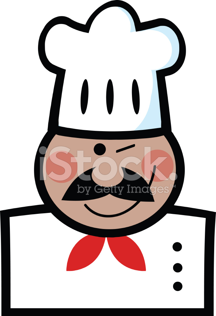 Baker clipart face. African american winking chef