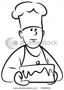 baker clipart line drawing