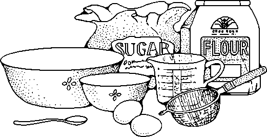 bakery clipart black and white