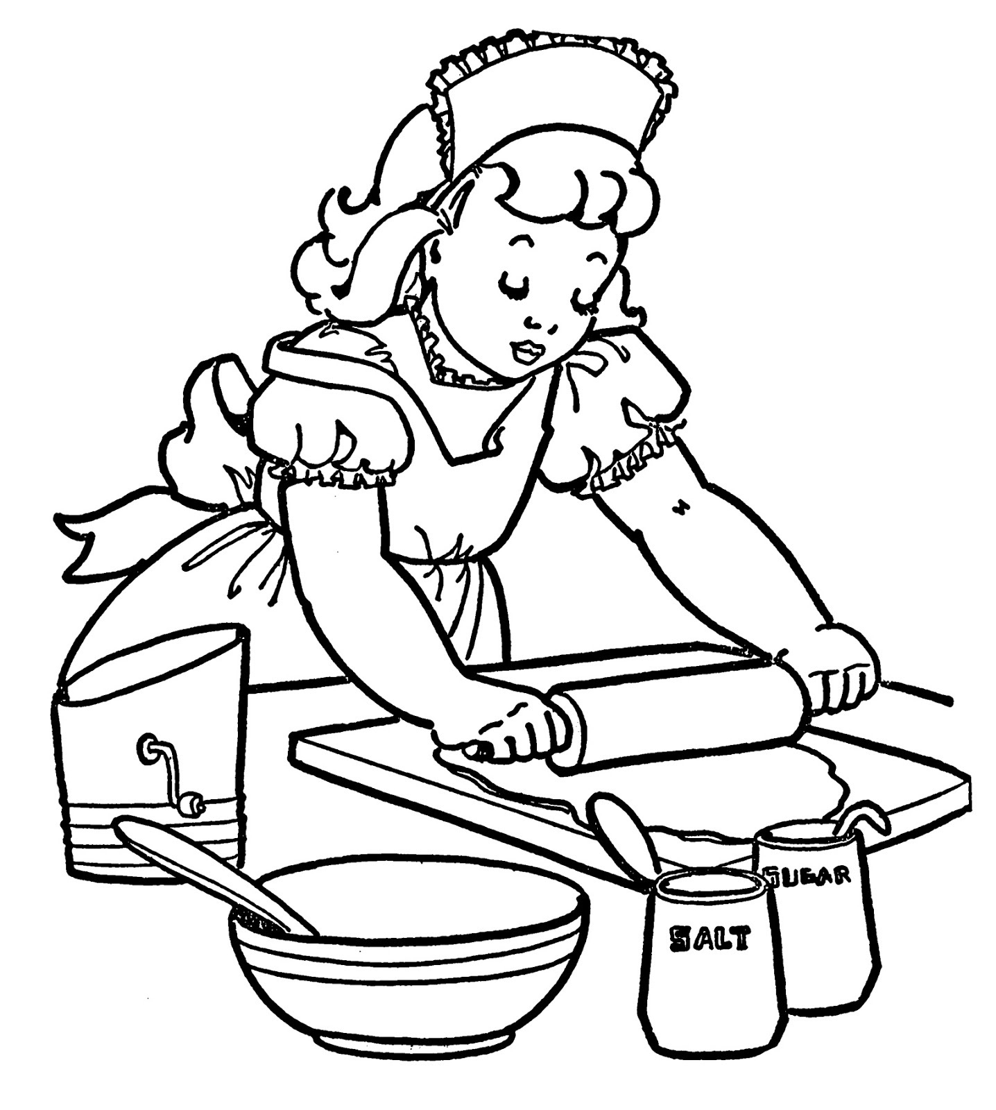 bakery clipart black and white