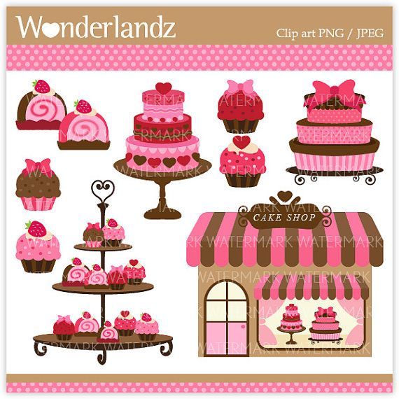 Shops treats instant pink. Bakery clipart cake shop