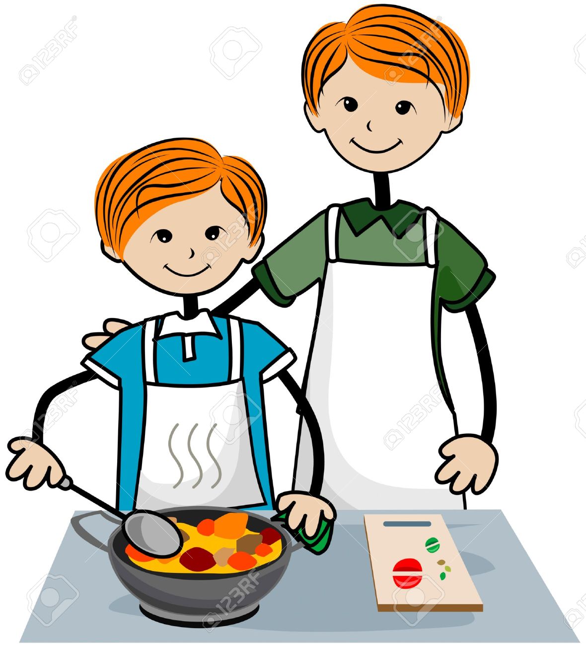 cooking clipart boy