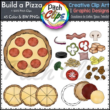 Build a pack clip. Baking clipart pizza