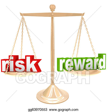Drawing risk vs reward. Balance clipart comparison