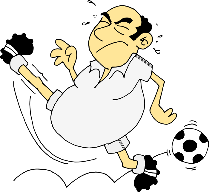Free soccer football socker. Father clipart middle aged man