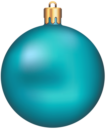 Transparent blue christmas ball. Balls clipart decoration