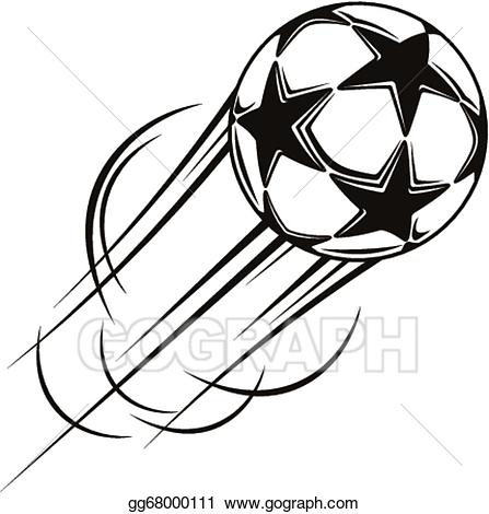 Balls clipart motion. Vector illustration soccer ball