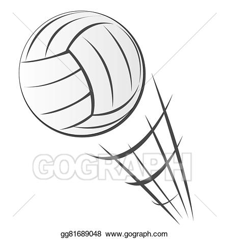 Vector art speeding volleyball. Balls clipart motion