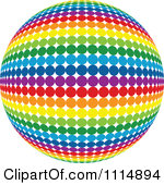 ball clipart rainbow